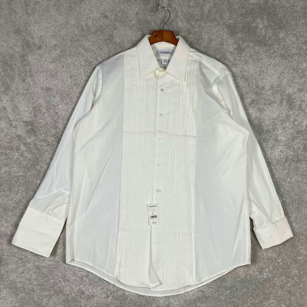 Brooks Brothers Tuxedo Shirt Mens 16-32 White Pleated Front Cotton NEW!